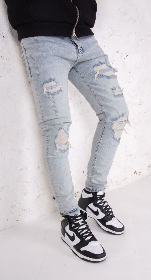 Skinny jeans heren Uniplay licht blauw