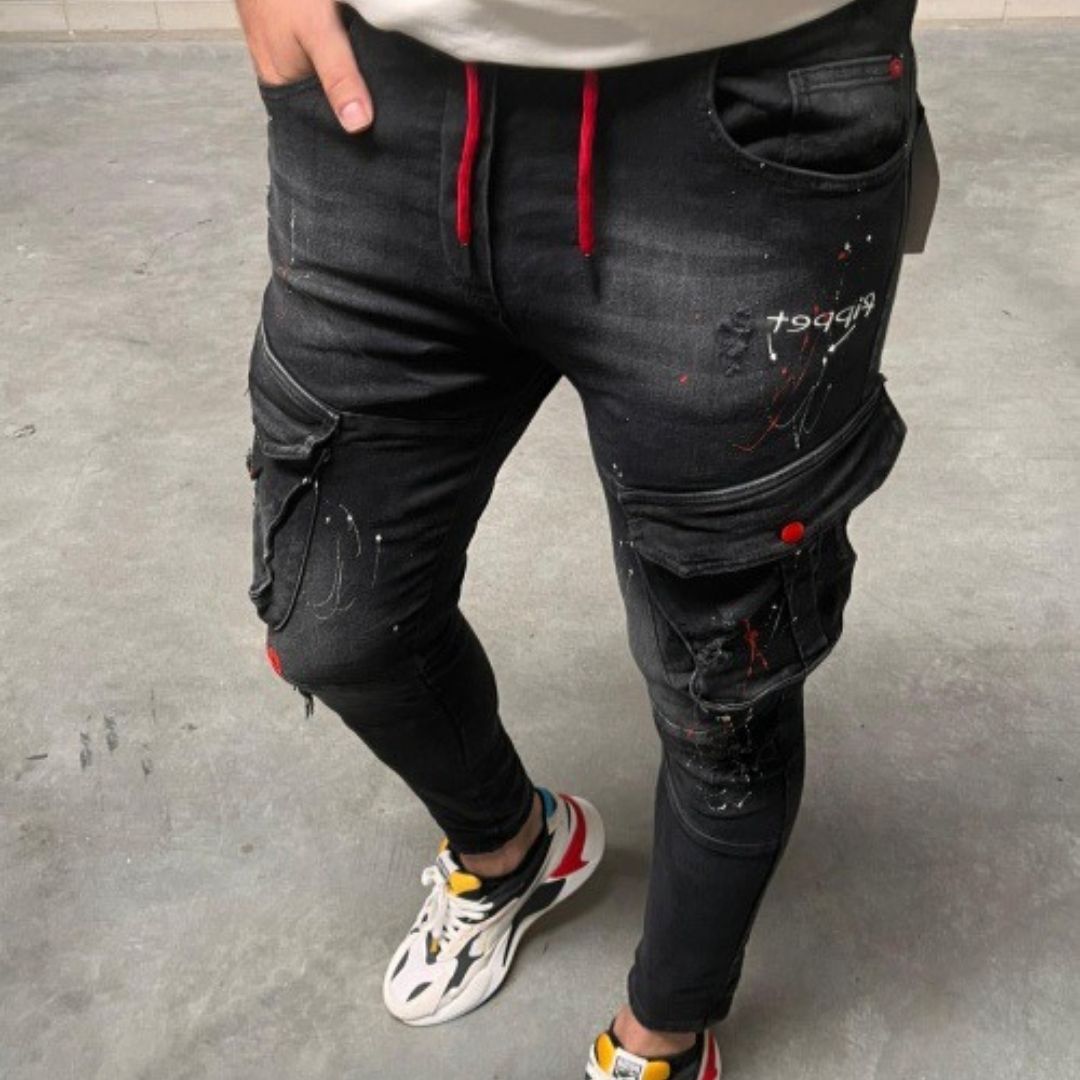 Cargo broek heren zwart