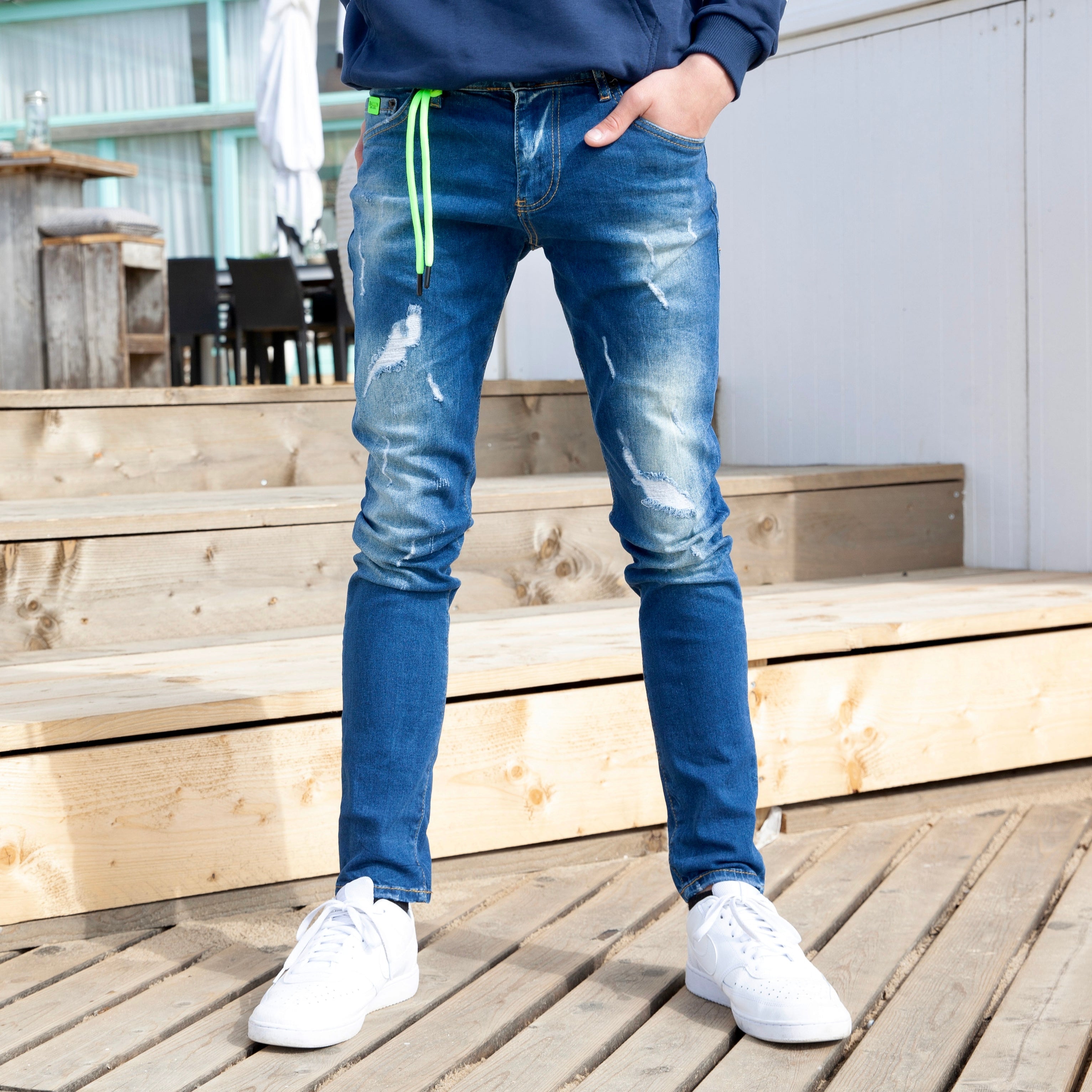 Skinny jeans heren Ballin blauw