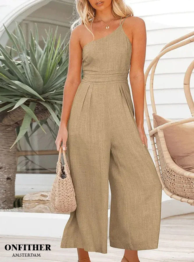 Chloé™ | Mouwloze Jumpsuit met losse taille