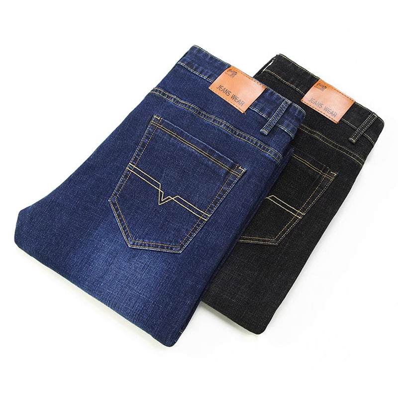 Heren Slim-Fit Straight Jeans Stretch