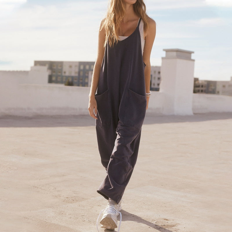 Anna™ | Mouwloze jumpsuit met grote zakken