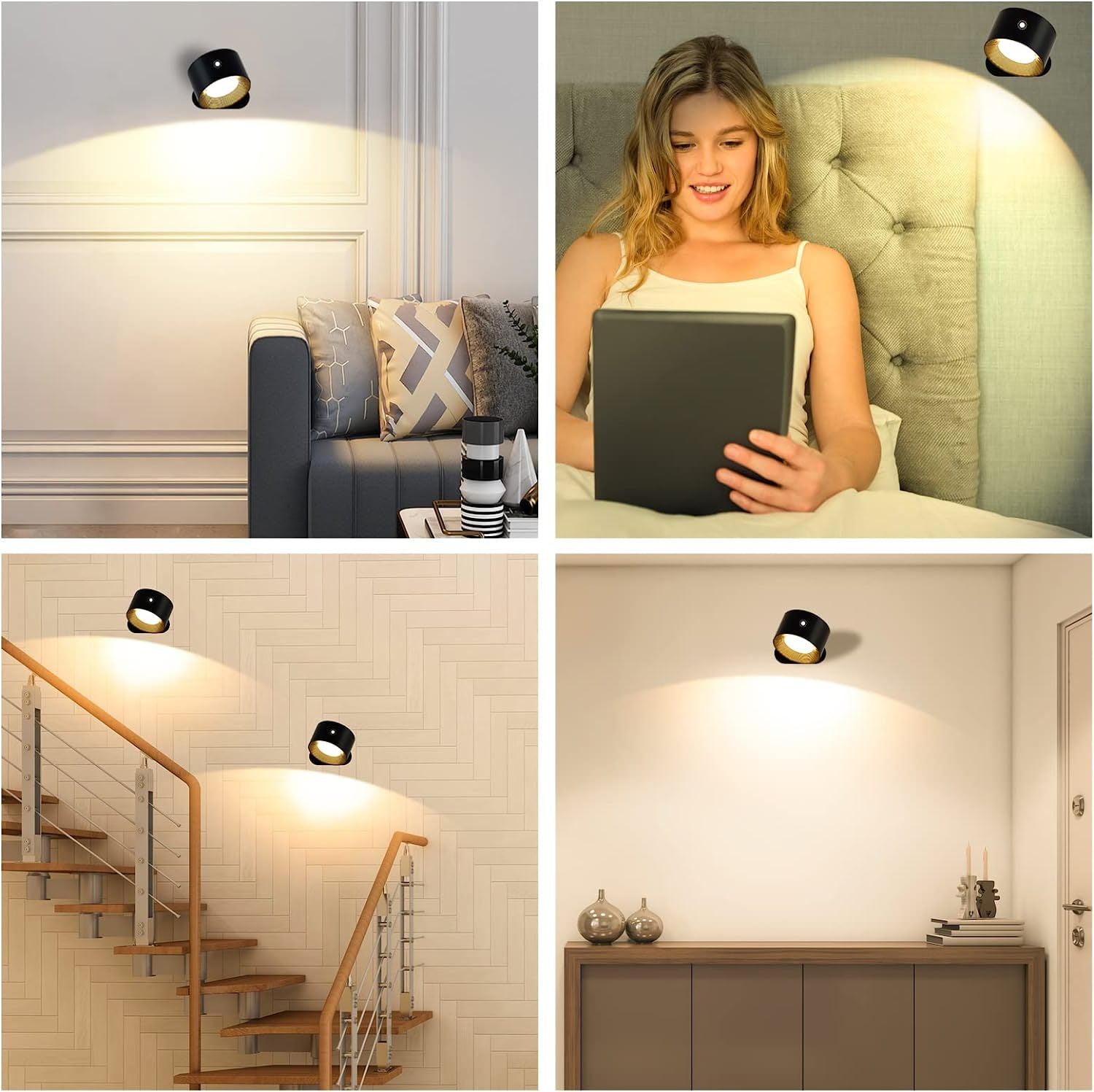 LED vegglampe oppladbar